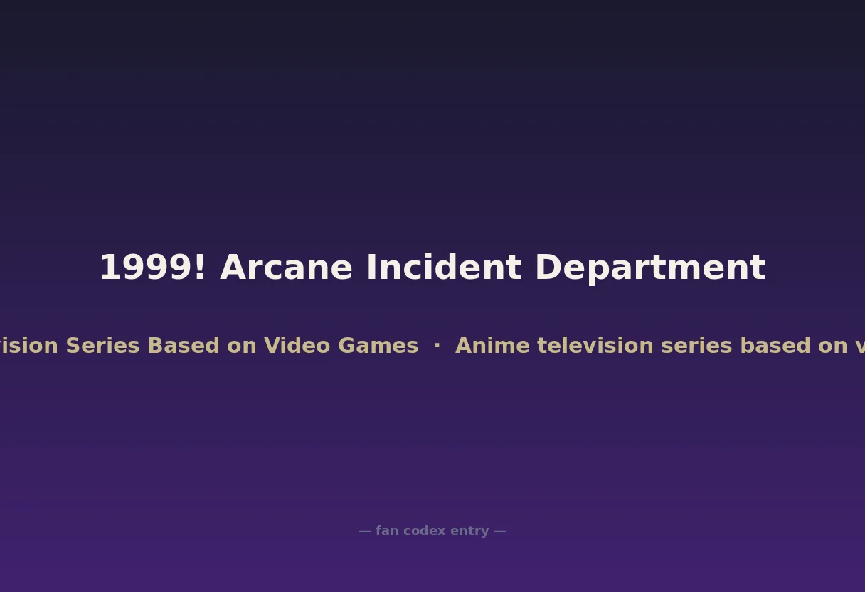 1999! Arcane Incident Department