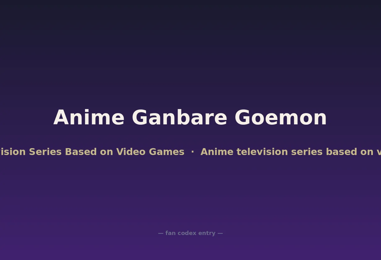 Anime Ganbare Goemon